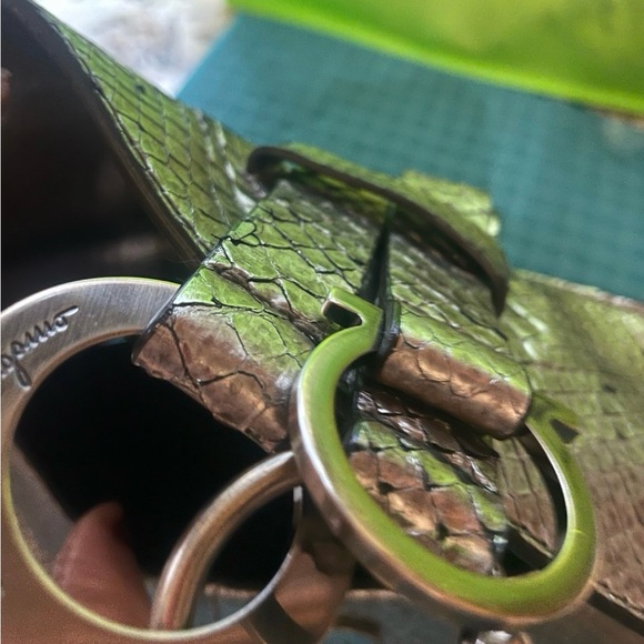 Salvatore Ferragamo Python Snakeskin Clutch